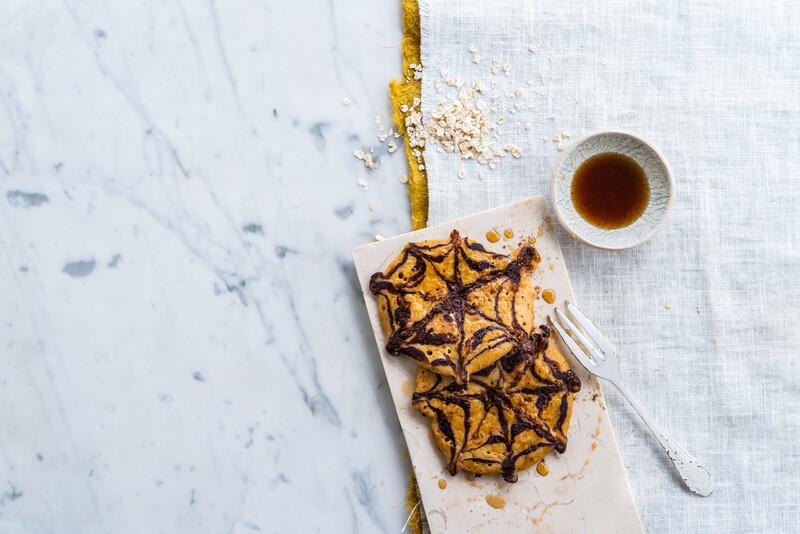 Halloween Kürbis Pancakes