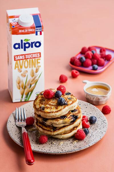 Pancakes moelleux aux myrtilles