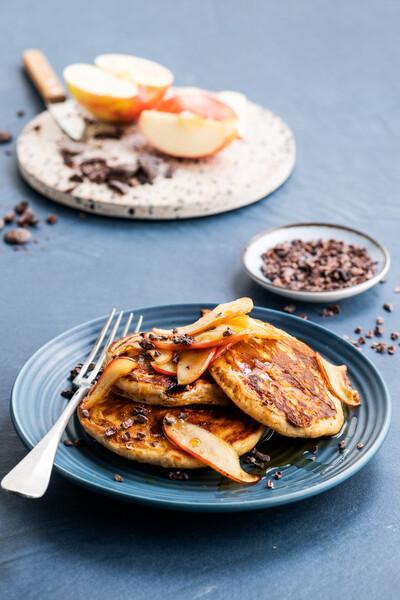 Panquecas de maçã vegan