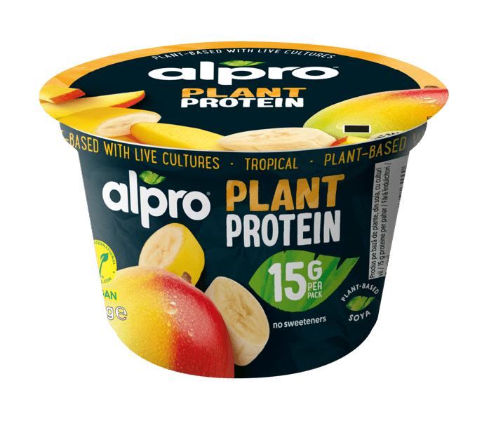 Produs fermentat pe bază de soia cu proteine vegetale și fructe galbene