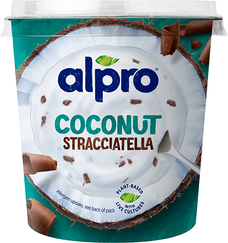 Alpro produkt kokosowy z żywymi kulturami bakterii i kawałkami