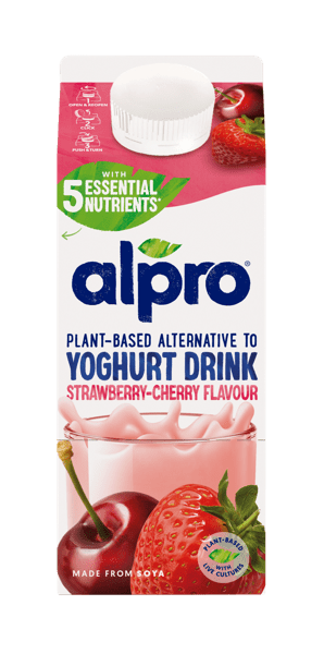 Alternative Végétale au Yaourt à Boire fraise-cerise