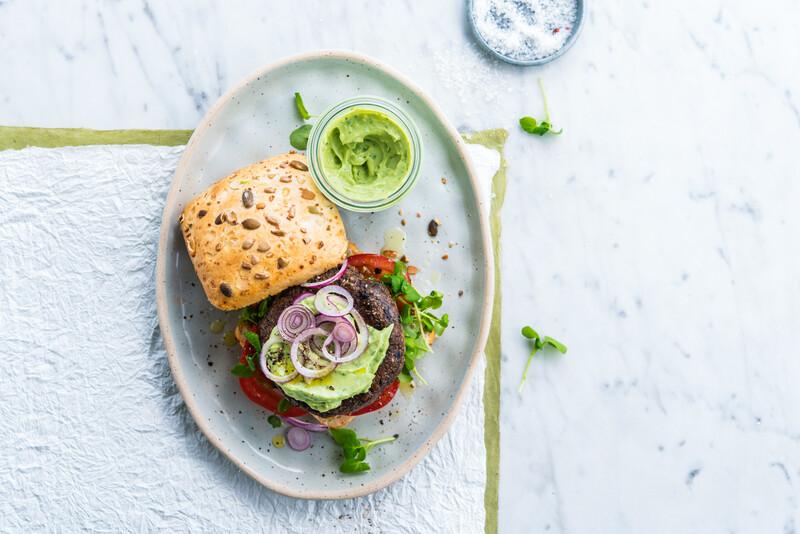 Veggie black bean burger