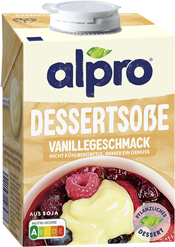 Alpro Dessertsoße mit Vanillegeschmack