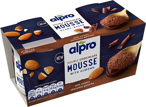 Double Chocolate Almond Mousse with Ganache Layer