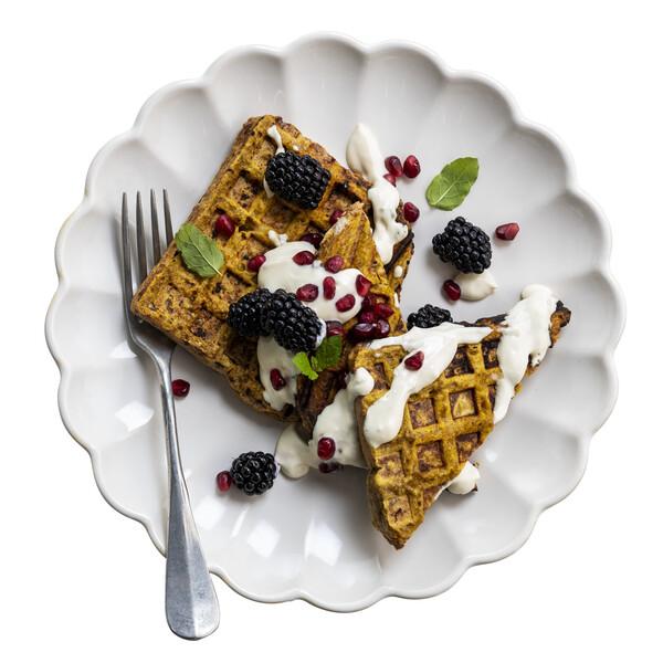 Gaufre de pain perdu végétalienne