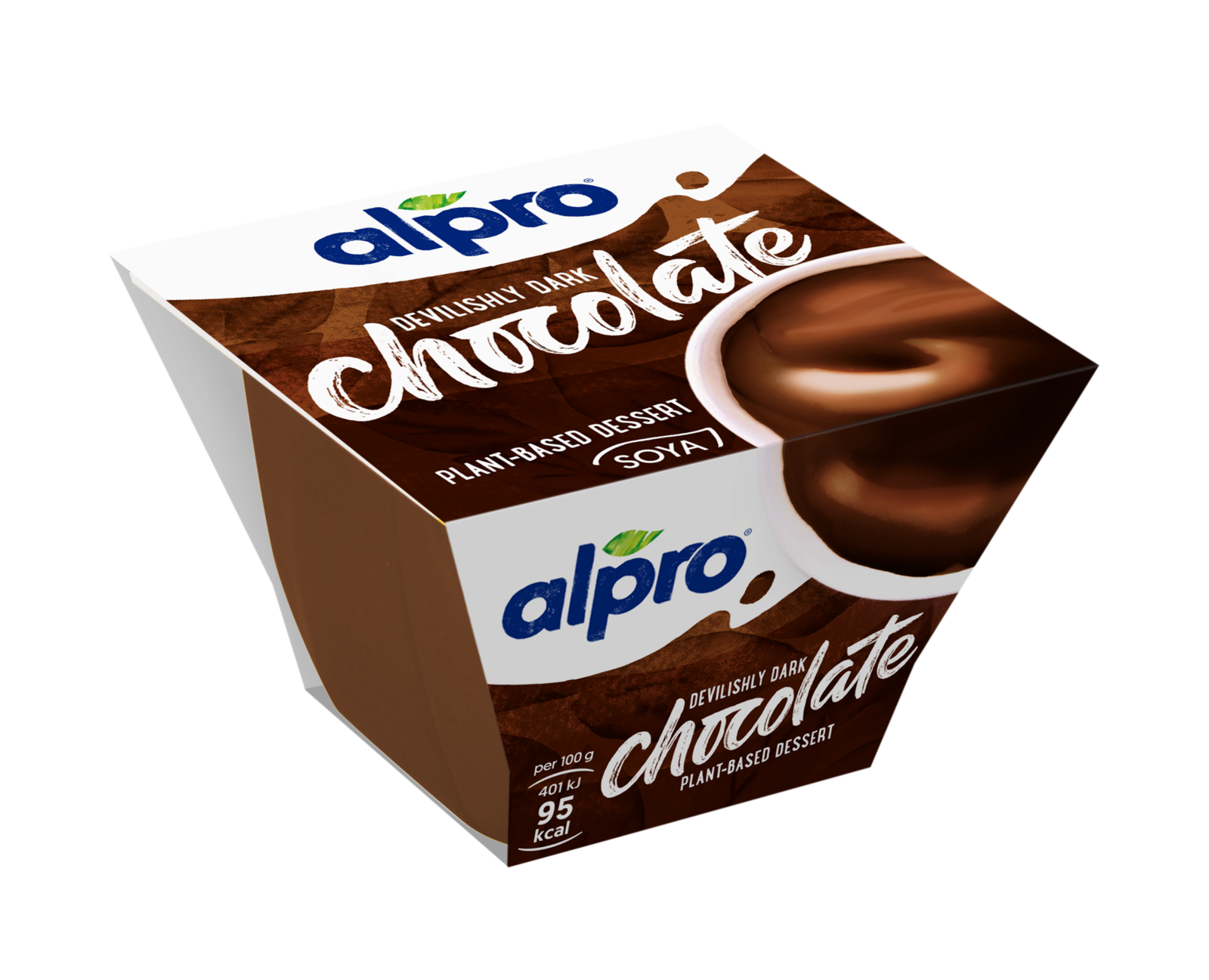 Étcsokoládé-ízű szójadesszert