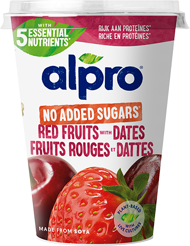 Fruits Rouges et Dattes Alternative Végétale au Yaourt Sans Sucres Ajoutés